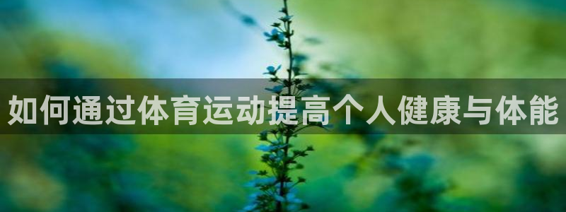 杏宇4开户：如何通过体育运动提高个人健康与体能
