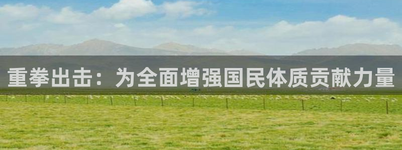 杏宇体育平台开号链接：重拳出击：为全面增强国民体质贡献力量